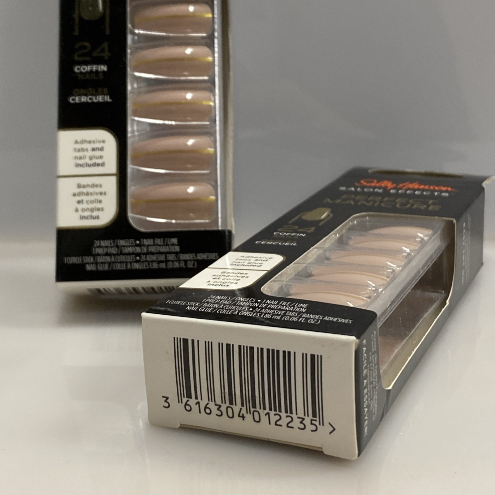 2 pack – Sally Hansen Perfect Manicure Meet Me in the Metal 24 nails in ea, Nude