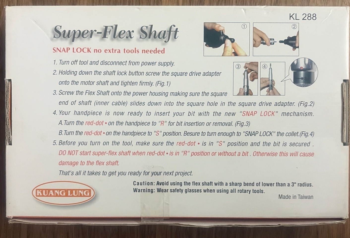 Kuang Lung KL 288 Super Flex Shaft Nail Drill For Professional Manicure – NIB
