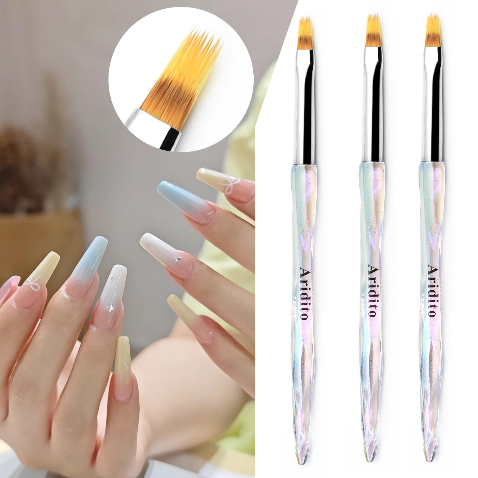 Aridito Ombre Nail Brush Set Gradient Painting