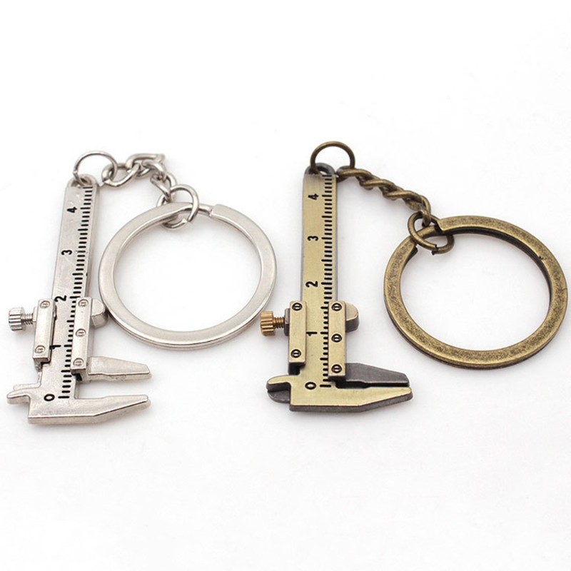 40mm Fashion Mini Vernier Caliper Keychain Zinc Alloy Miniature Vernier Caliper