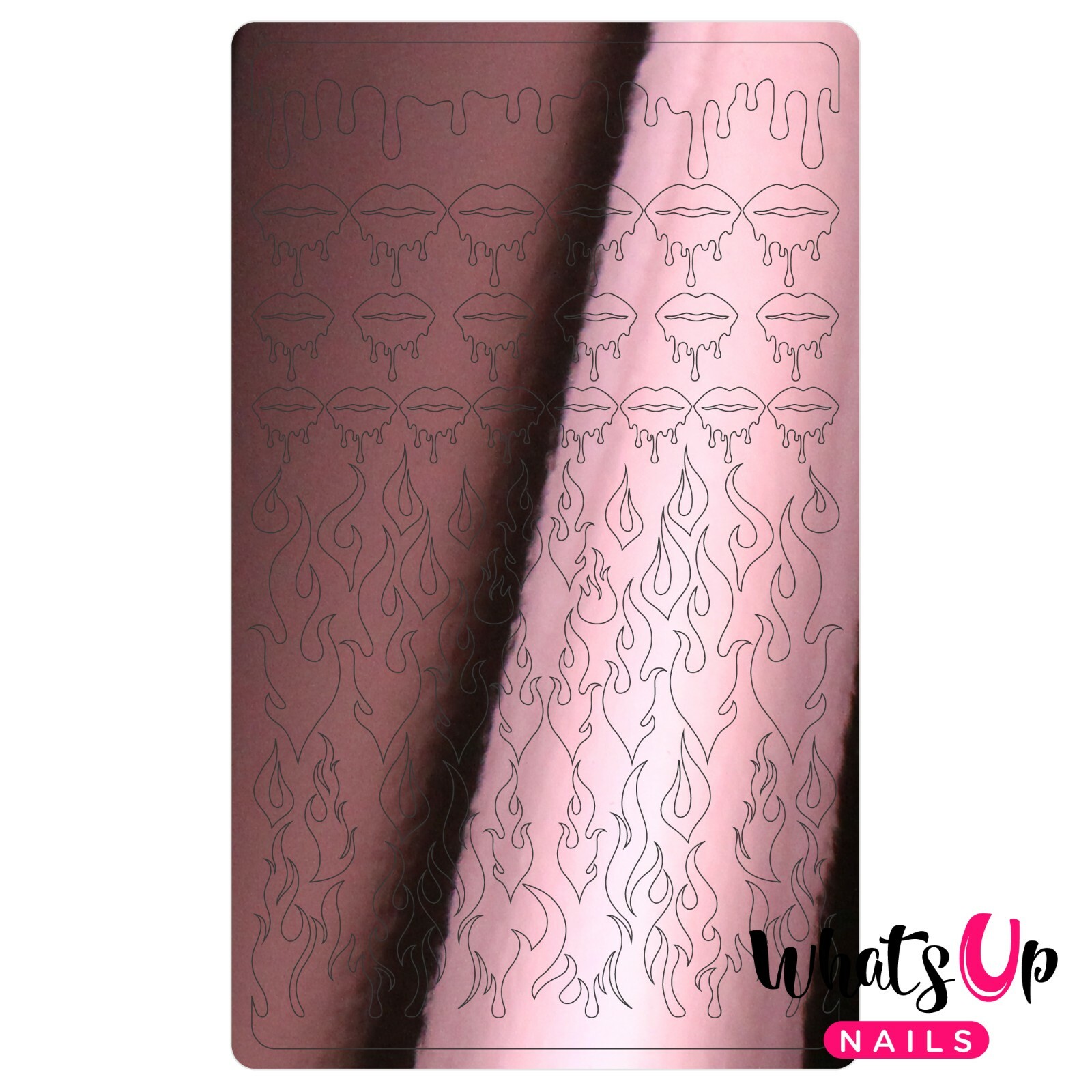 Dripping Flames Stickers (Rose Gold) – Daily Charme Collaboration, Nail Stickers