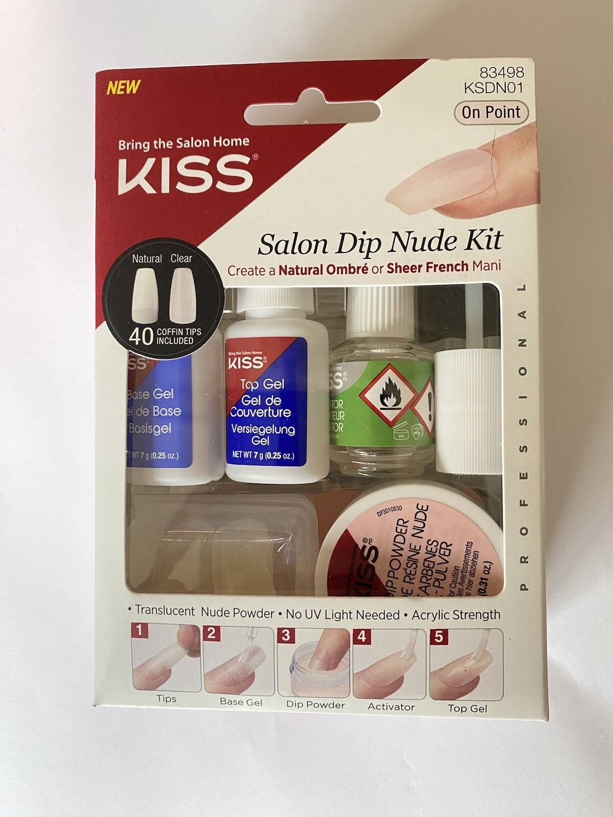 KISS Salon Dip Nude Kit ON POINT Ombre French Powder Nail System