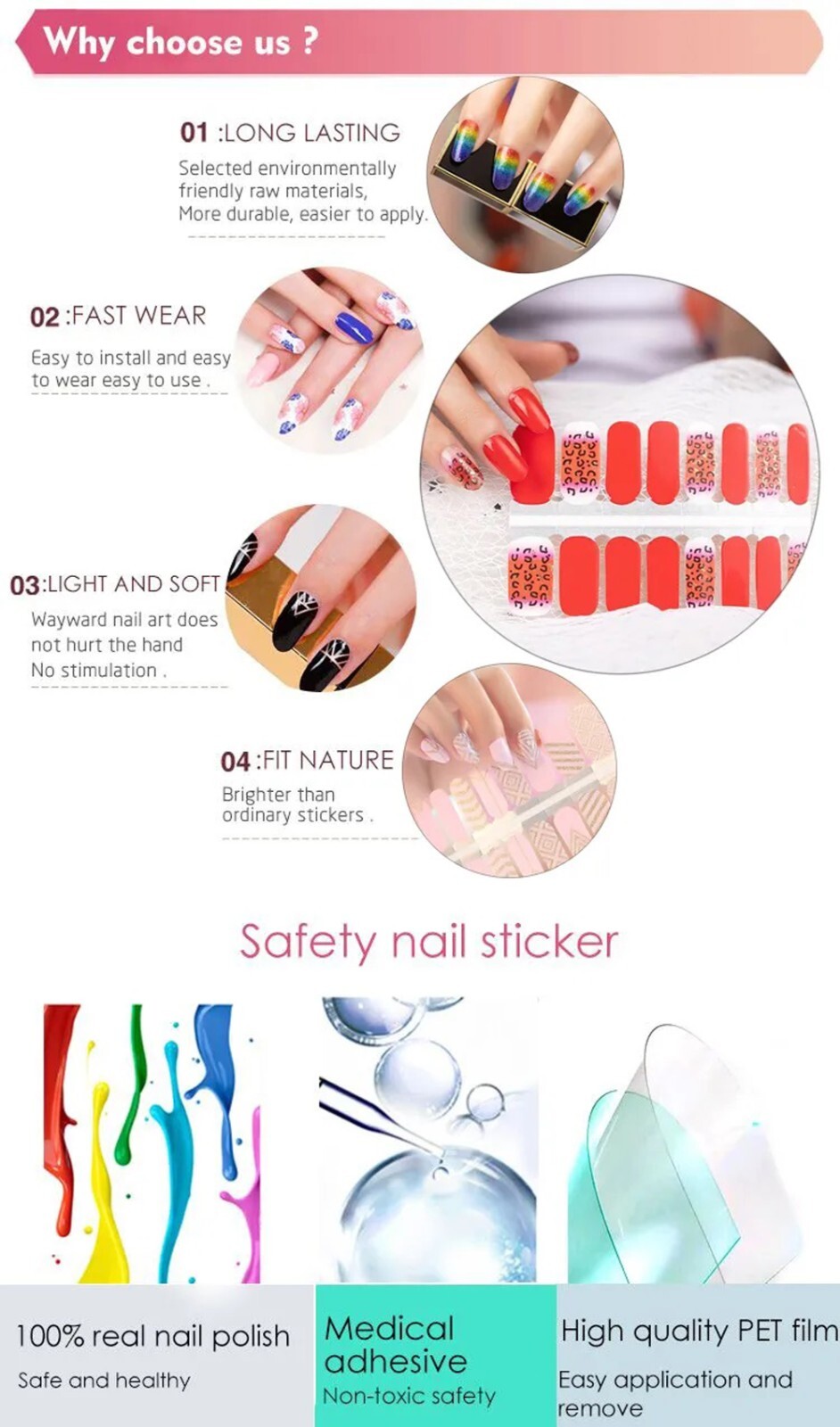 Beautiful B Nail Polish Strips Sprinkle Nail Wraps Nail Stickers 100% Real Nail