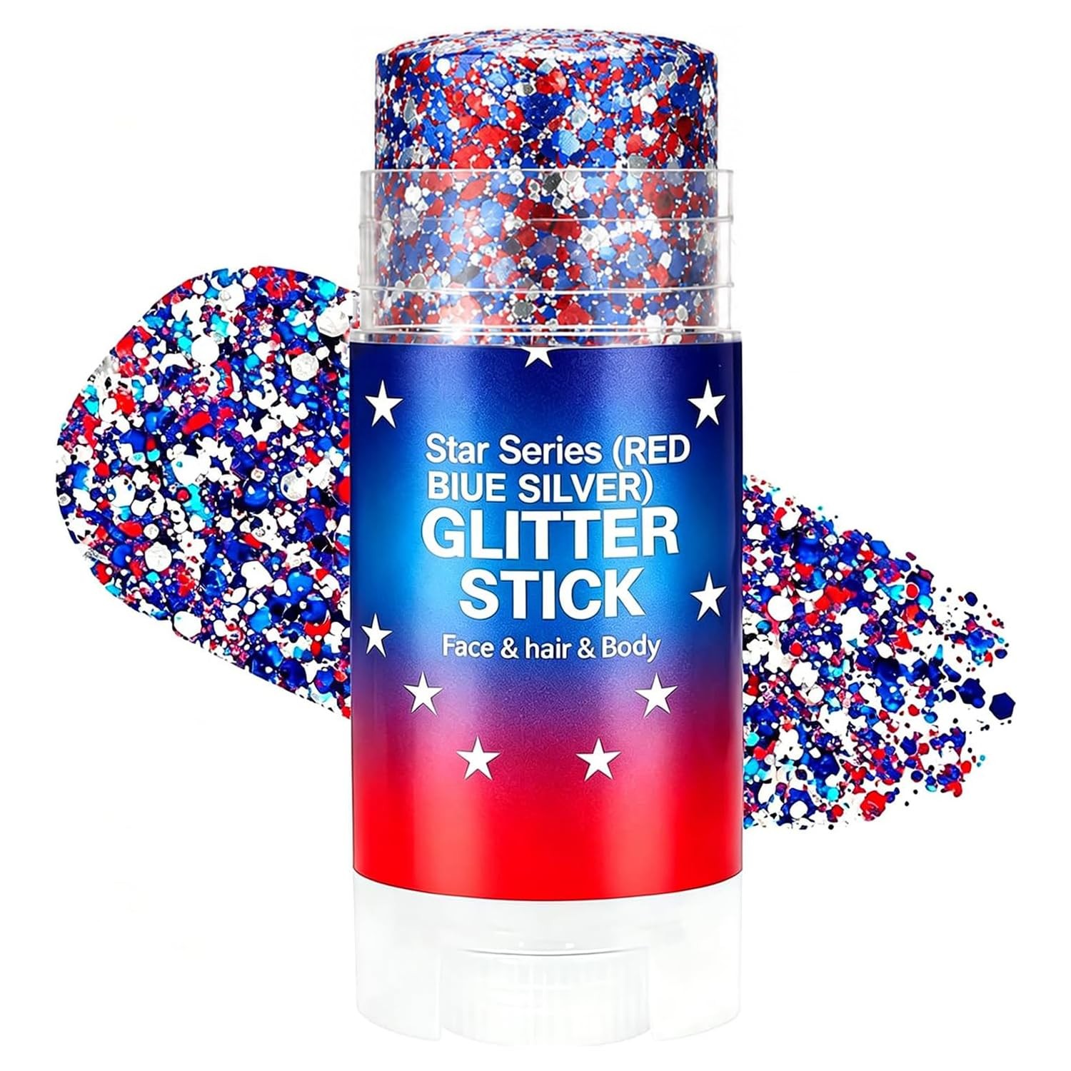 4th of July Glitter Stick, Red White and Blue Glitter Stick, Glitters Stick f…