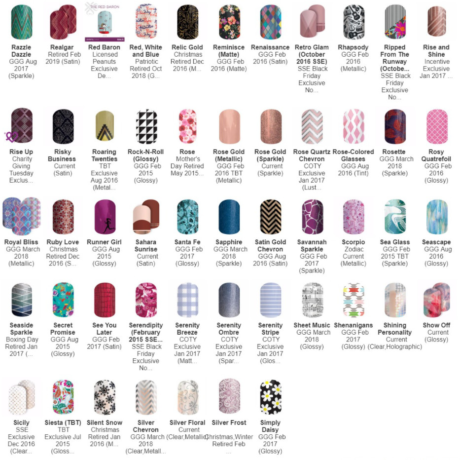 Jamberry Nail Wraps – “R-Si” Wraps – HALF SHEETS – Varies Styles Great Selection