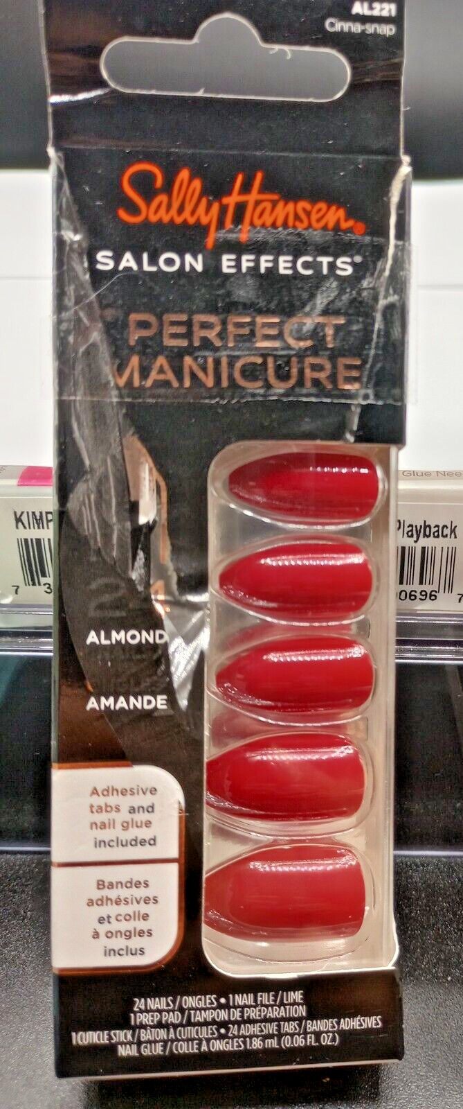 (2 Pk) Sally Hansen Ring Pop Salon Effects Press-On – #AL221 Cinna-Snap – 24 Ct.