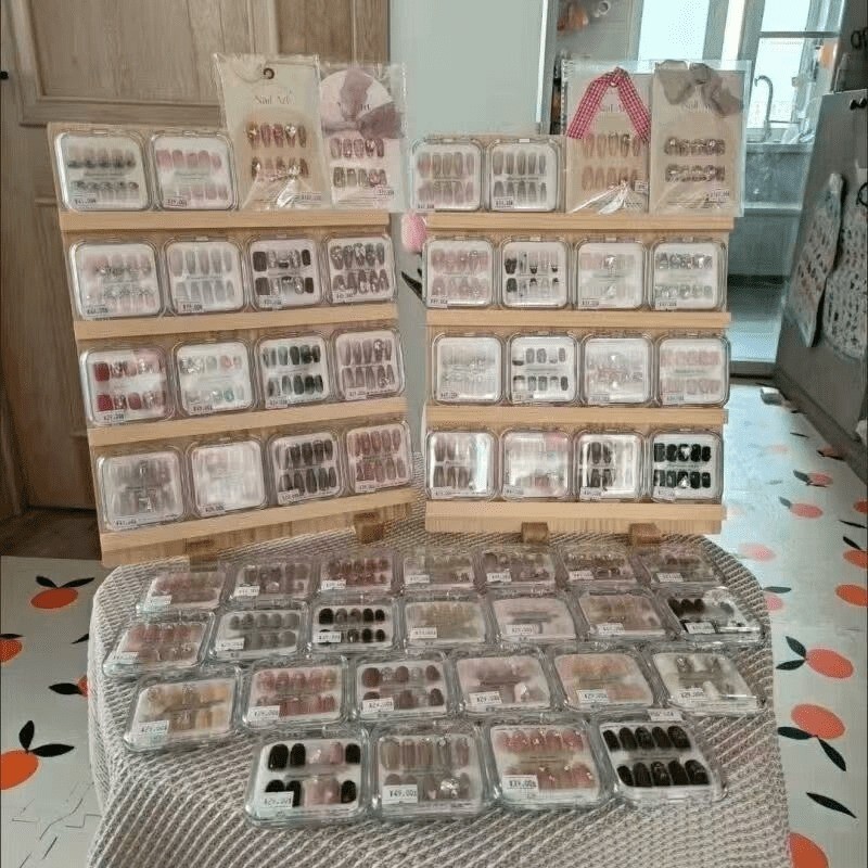 72 Pcs of Randomly Combinedand Reusable Nail Art Fake Nails with Multiple Styles