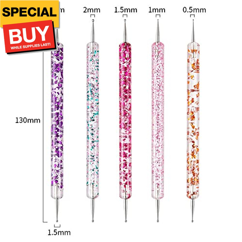 31Pcs Nail Art Brushes,Nail Art Tool Set,Nail Dotting Tools,Nail Dust Brush,Stri