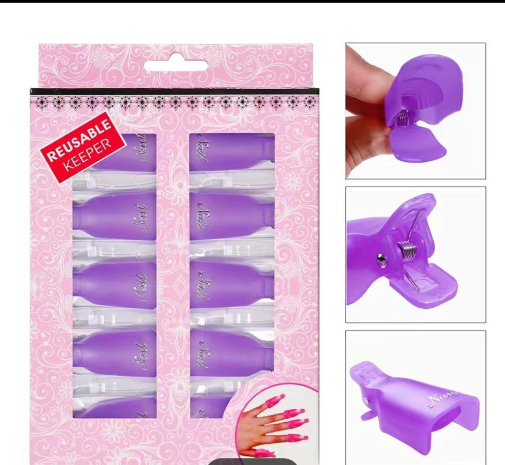 5Pcs/10Pcs UV Gel Polish Remover Wraps Silicone Soak Off Cap Clip Nail Art Tools