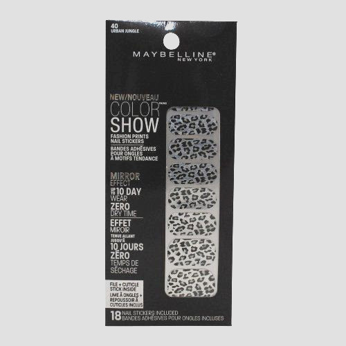 Maybelline Color Show – Fashion Prints Nail Stickers #40 URBAN JUNGLE BNIP