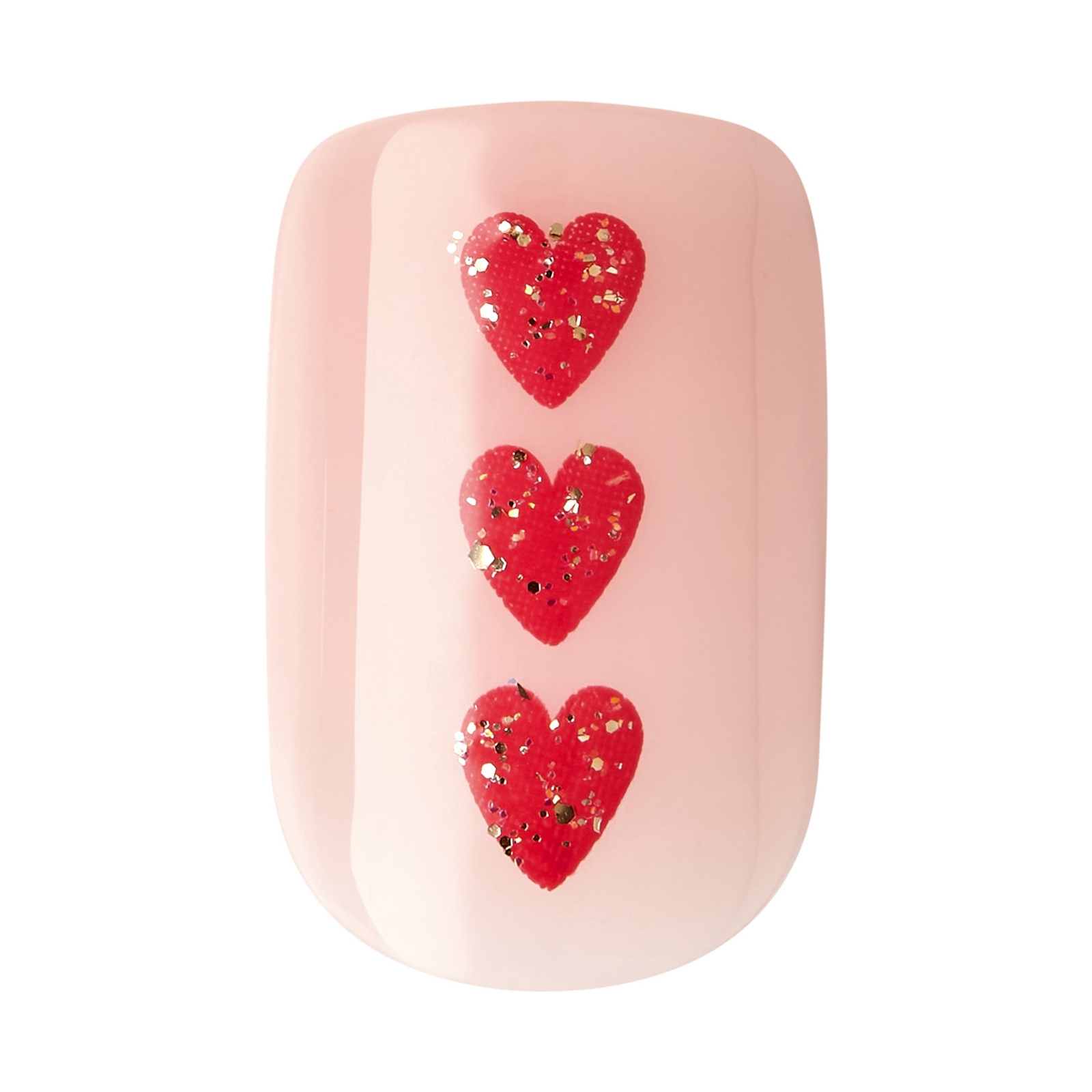 KISS Voguish Fantasy Small Square Glue-On Pride Nails, Nude, 28 pieces
