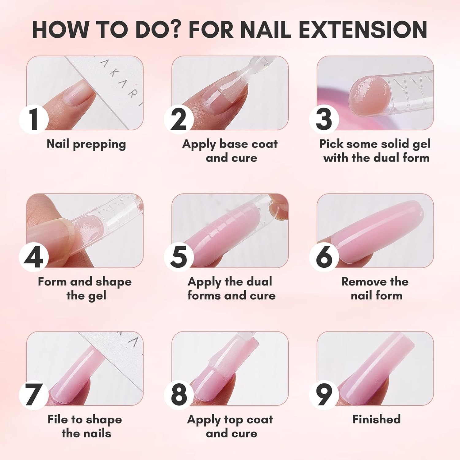 Clear Solid Builder Nail Gel for 3D Art & Extensions – 15ml Non-Sticky Formula