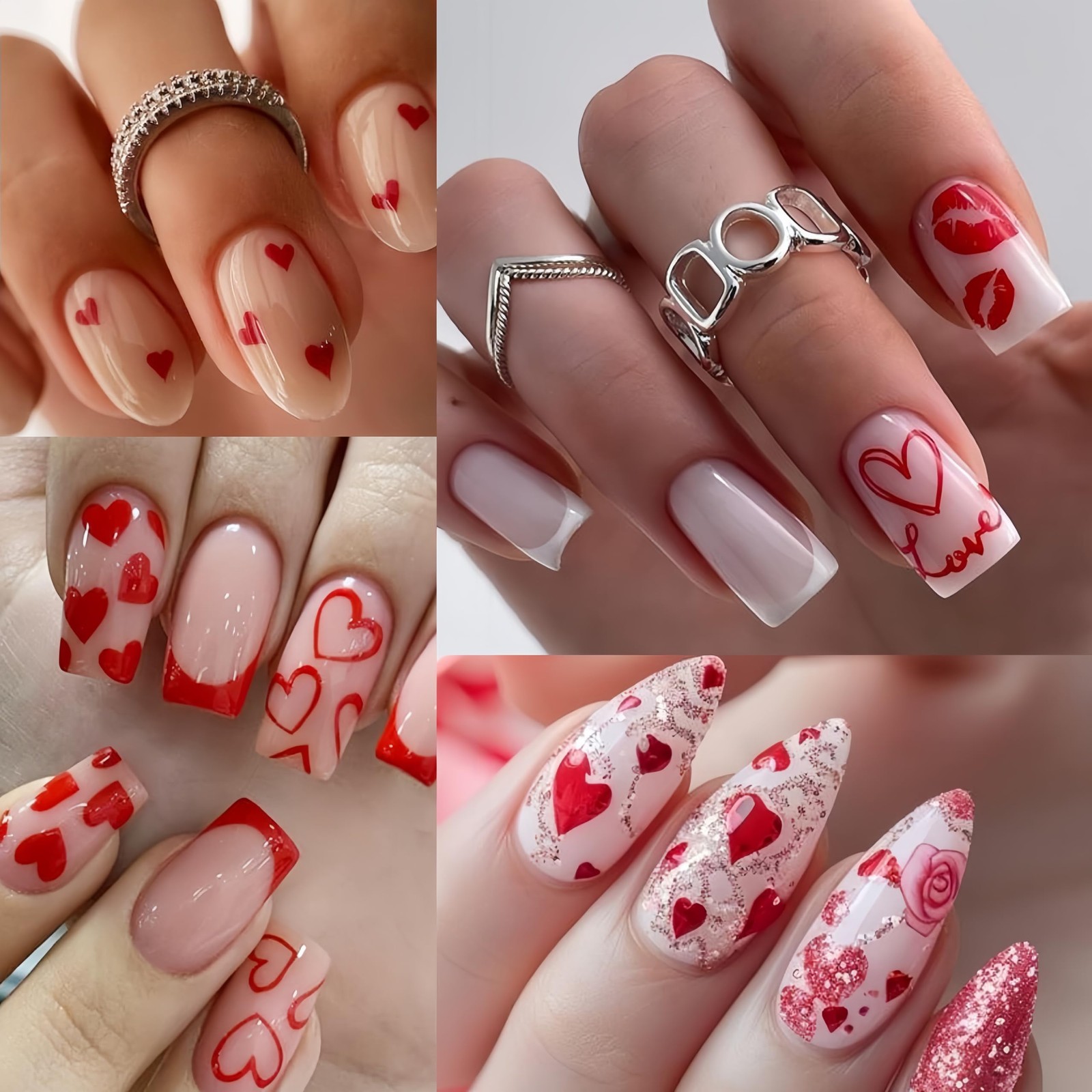 Valentine’s Day Heart Nail Art Decals Self-Adhesive DIY Manicure Decorations