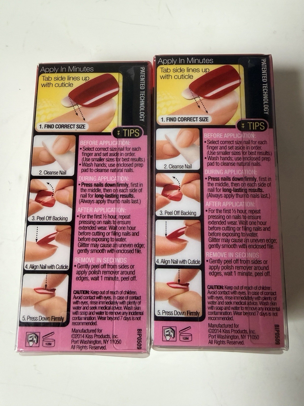 Impress Broadway Nails Short Manicure Press on 2 Box Sets Charms Waterproof New