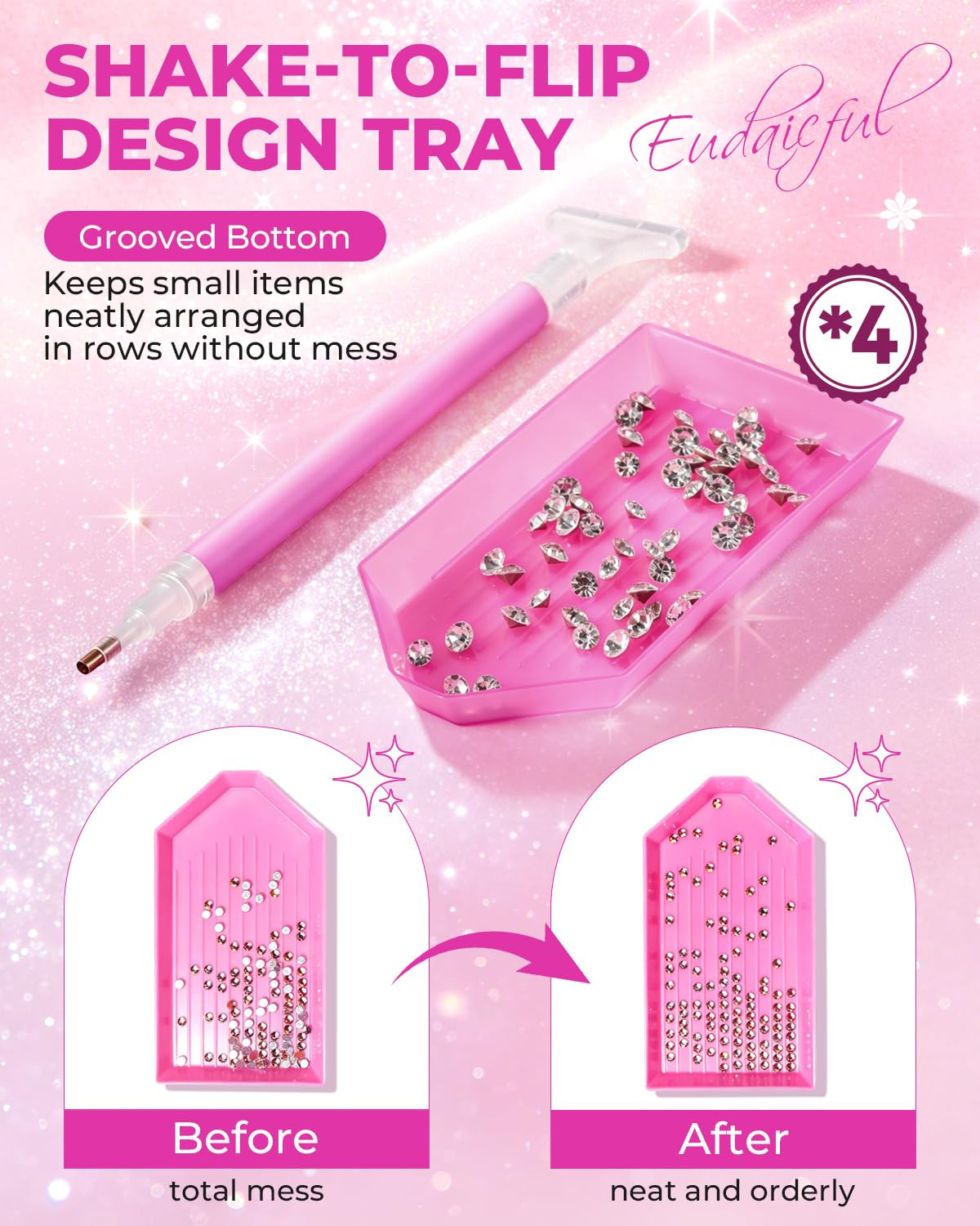 108Pcs Rhinestone Picker Tool Kit: 40Pcs Dual-Ended Handle, Bedazzling Tools Pen