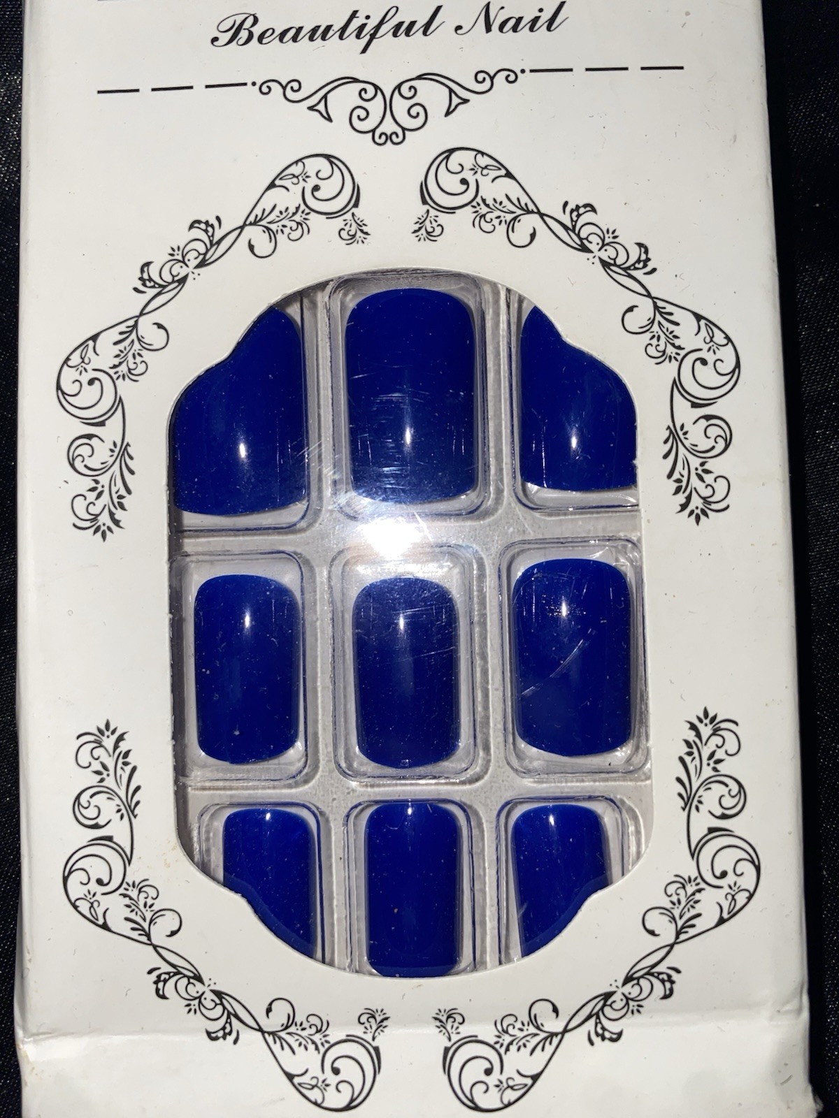 Royal Blue Square Press On Nails