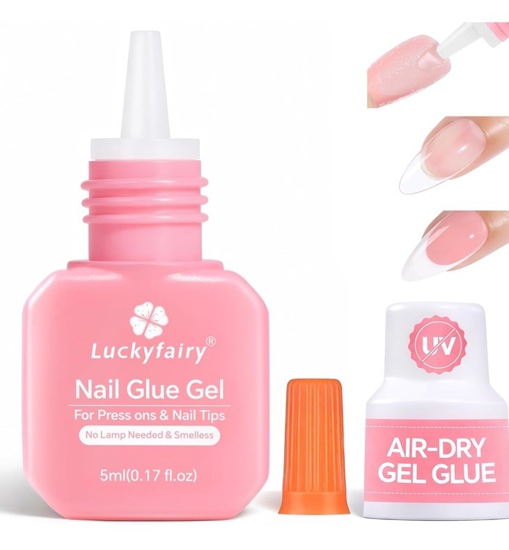 Super Strong Gel Nail Glue for Press On A-No Lamp Needed Gel Nail Glue 5ml