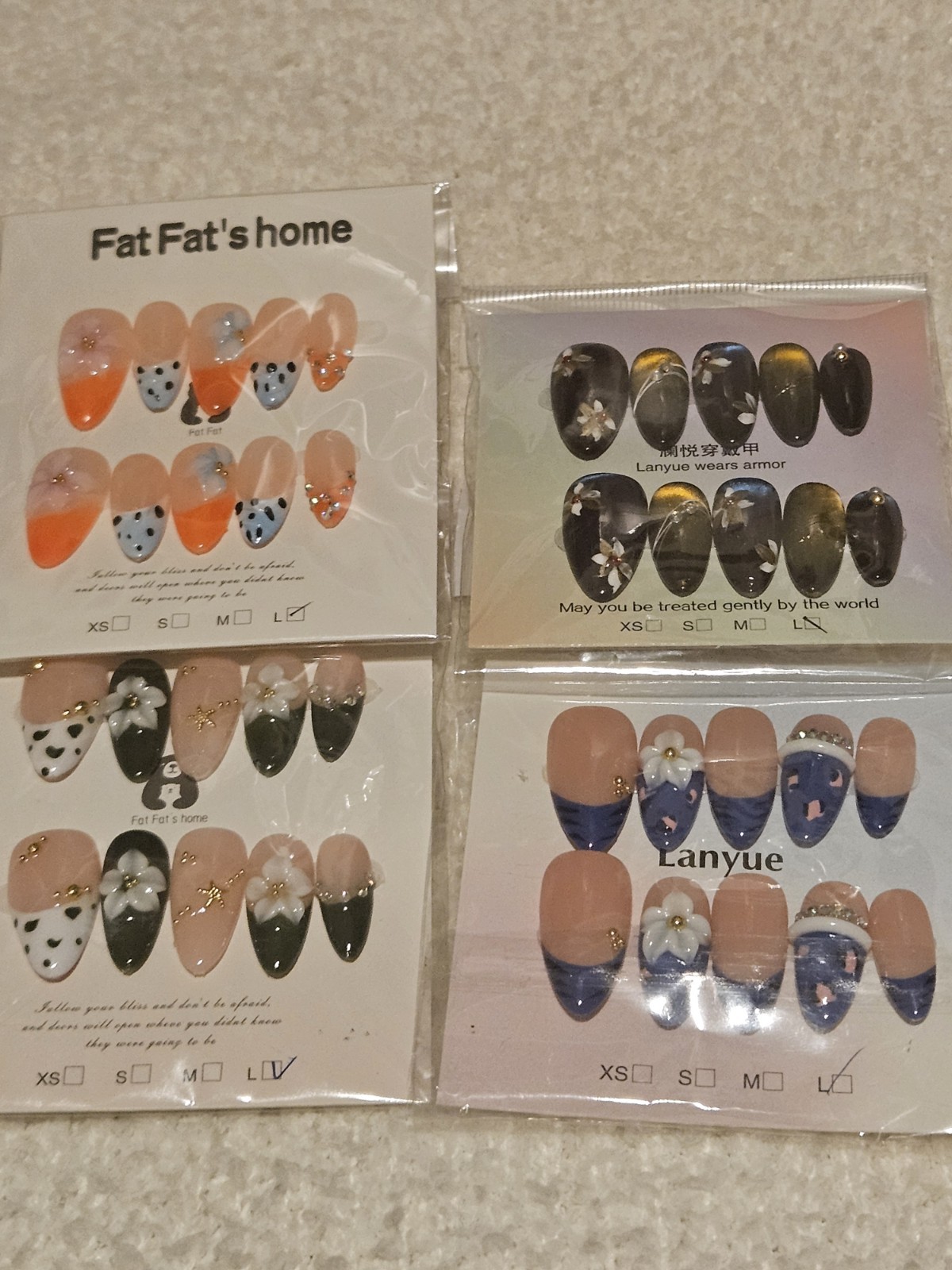 Press On Nail Bundle Large Size 10 Sets