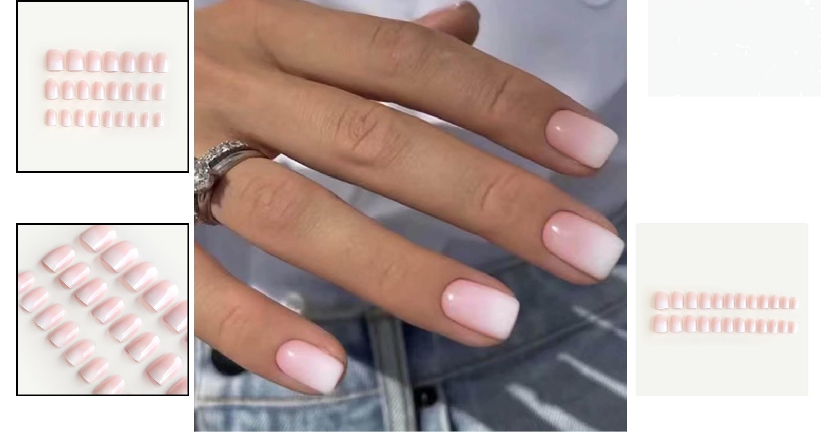 24PCS Full Cover Acrylic Short Press-On Nails | Custom Fit & Easy Application