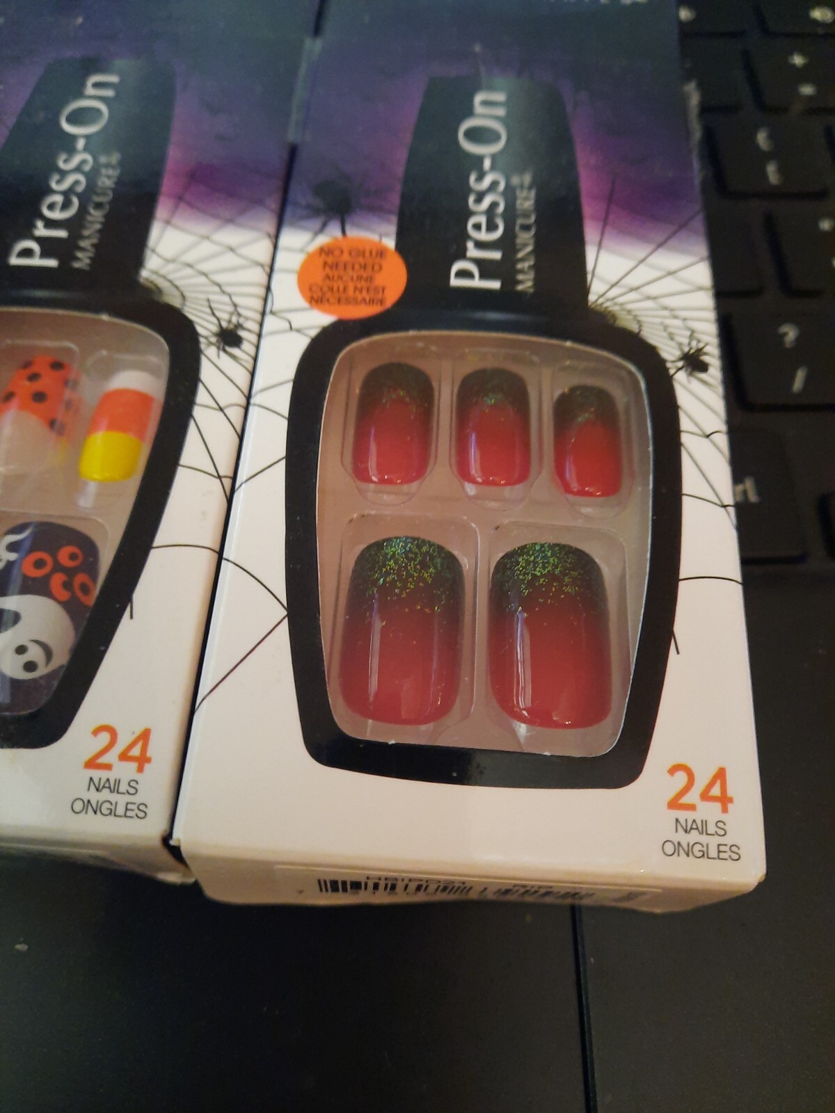 3 Broadway Nails By Kiss Halloween Press On Manicure Haunting, RIP, Broomstick