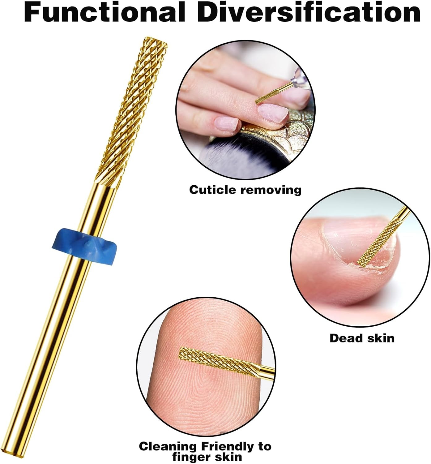 Nail Drill Bits, Carbide Drill Bits Remover Cuticle Bit for Nail Drill