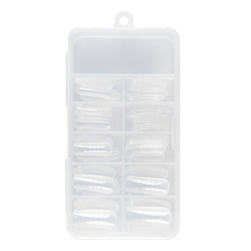 100Pcs Dual Forms Tips Quick Building Gel Mold Nail System Full Cover Nail Tips