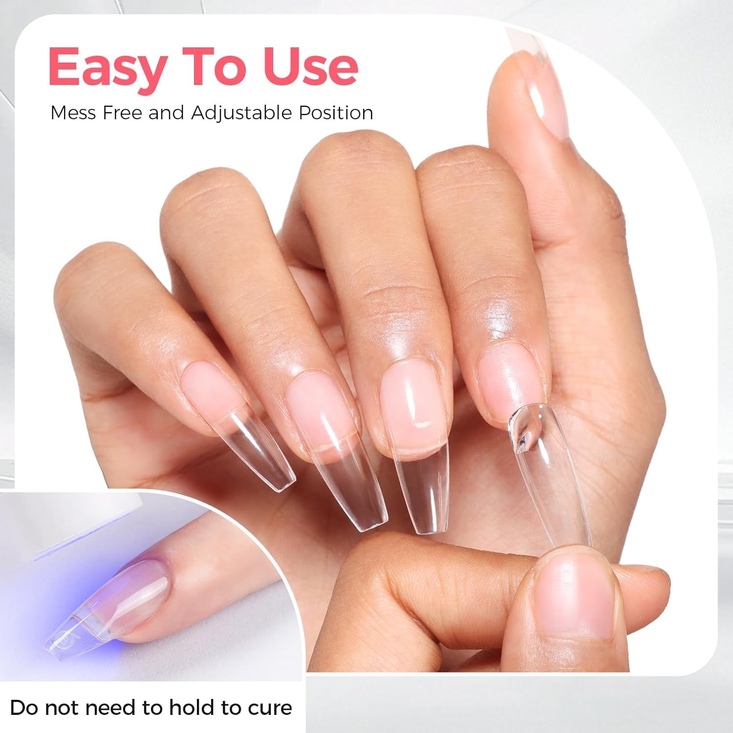 30ML Strong Nail Glue for Press On Nail Tips, Glue Gel for False Nails Fake Acry