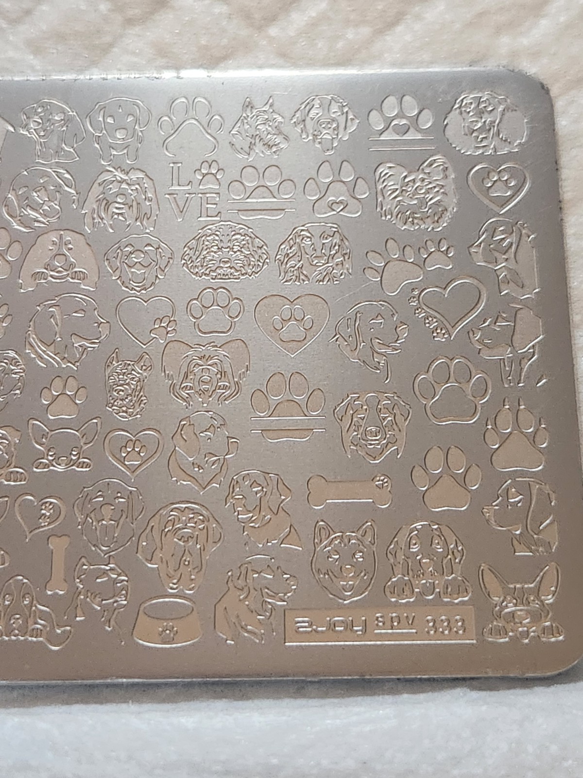 Z-Joy New Nail Stamping Plate -Tiny Dogs & Puppies SPV-333 Small Nail Friendly