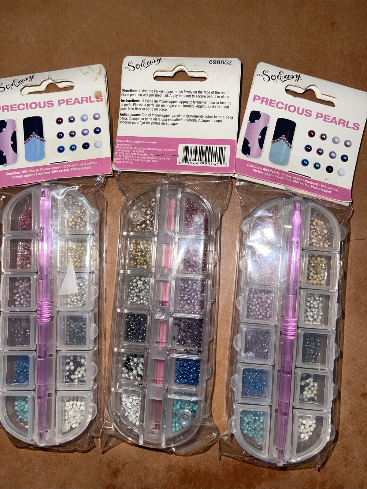 Precious Pearl So Sassy. Contains 864 Pearls & Picker Upper Each. Set Of 3