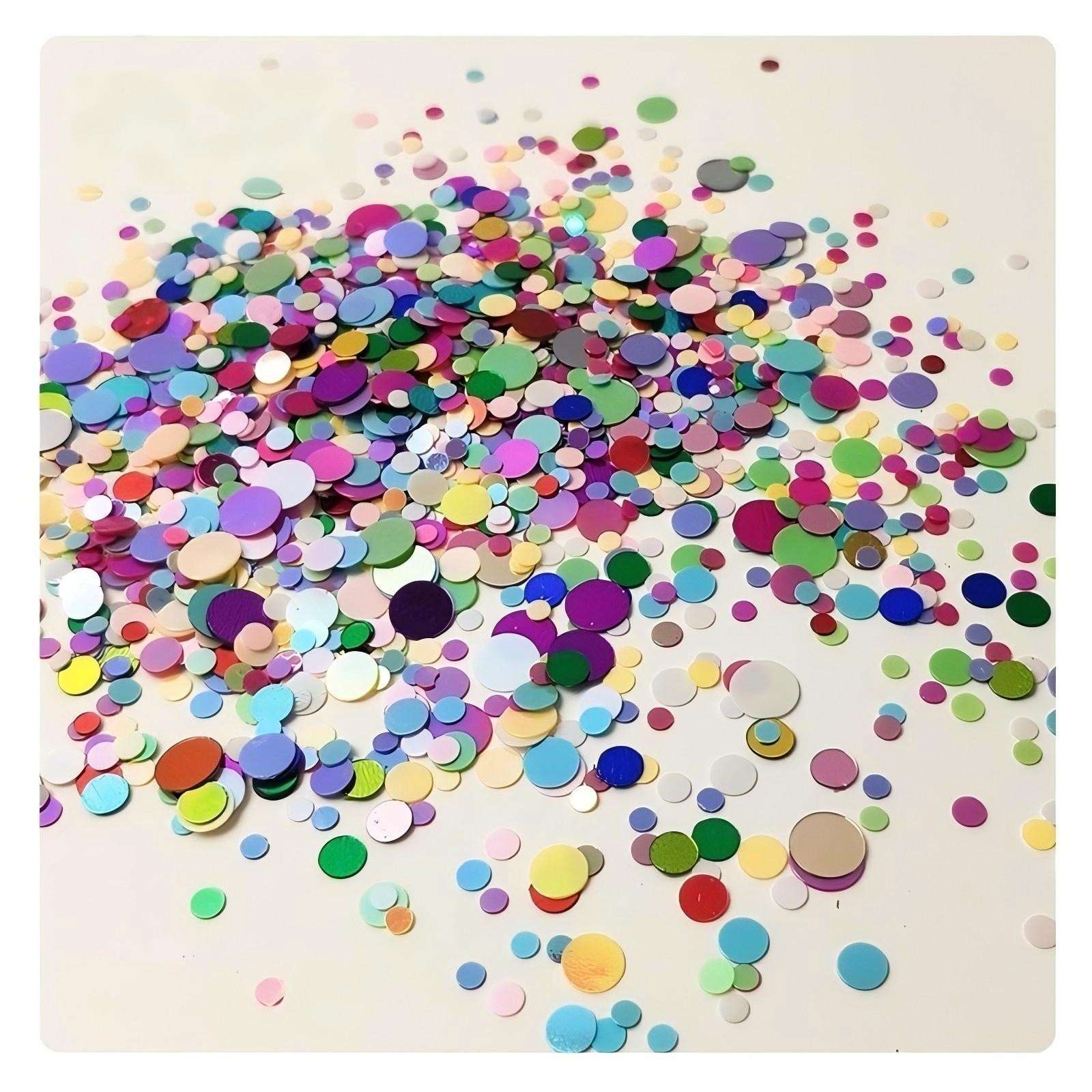 50 Gram Mixed Color Assorted Size 2-6mm Sequins Loose Tiny Nail Art Tips Craft