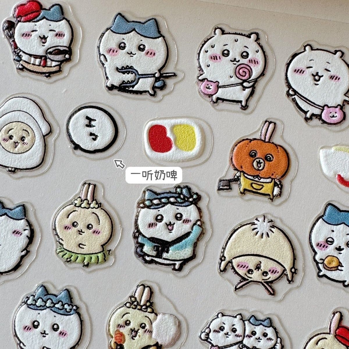 3D Chiikawa Cute DIY Nail Art Stickers Decor Cute Embossed Decorative
