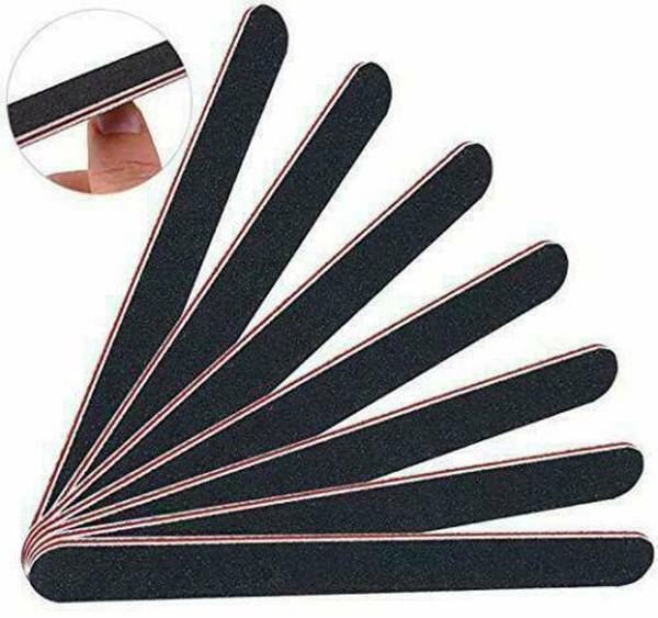 10x Nail Files Double Sided 100/180 Grit File Emery Board Straight Set Kit -US