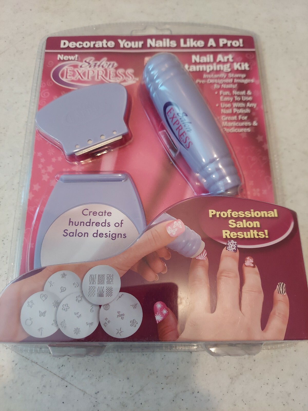Nail Art Salon Express Stamping Kit NEW! SEALED!-v