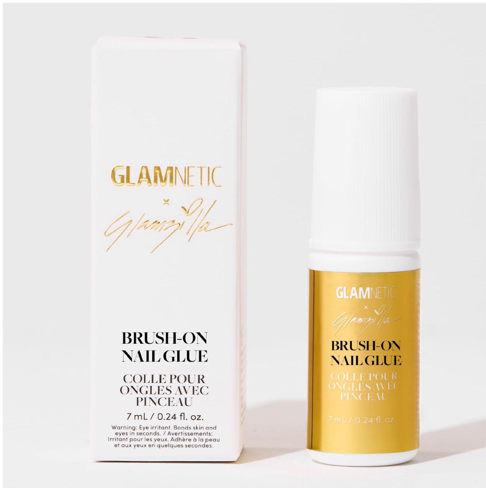 Glamnetic X GLAMZILLA Super Strong Brush on Nail Glue | Brush Tip Applicator, Me