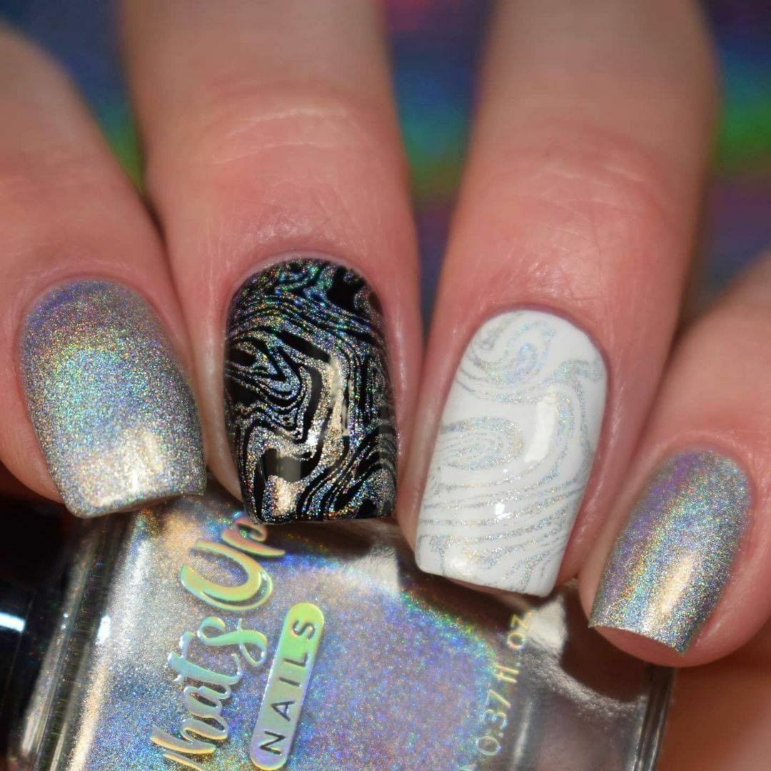Whats Up Nails – Welcome to Holowood Stamping Polish (Silver Holo), Nail Polish