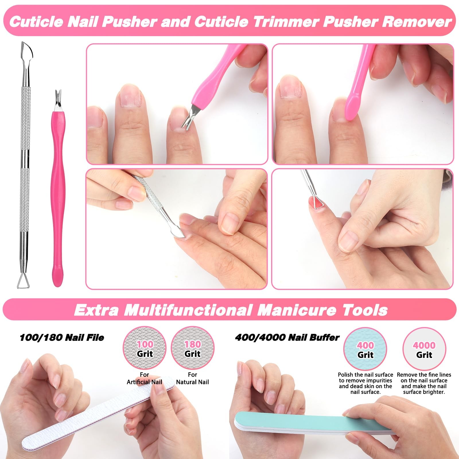 600PCS Clear Coffin Nail Tips Set – L,M,S, French Half Cover