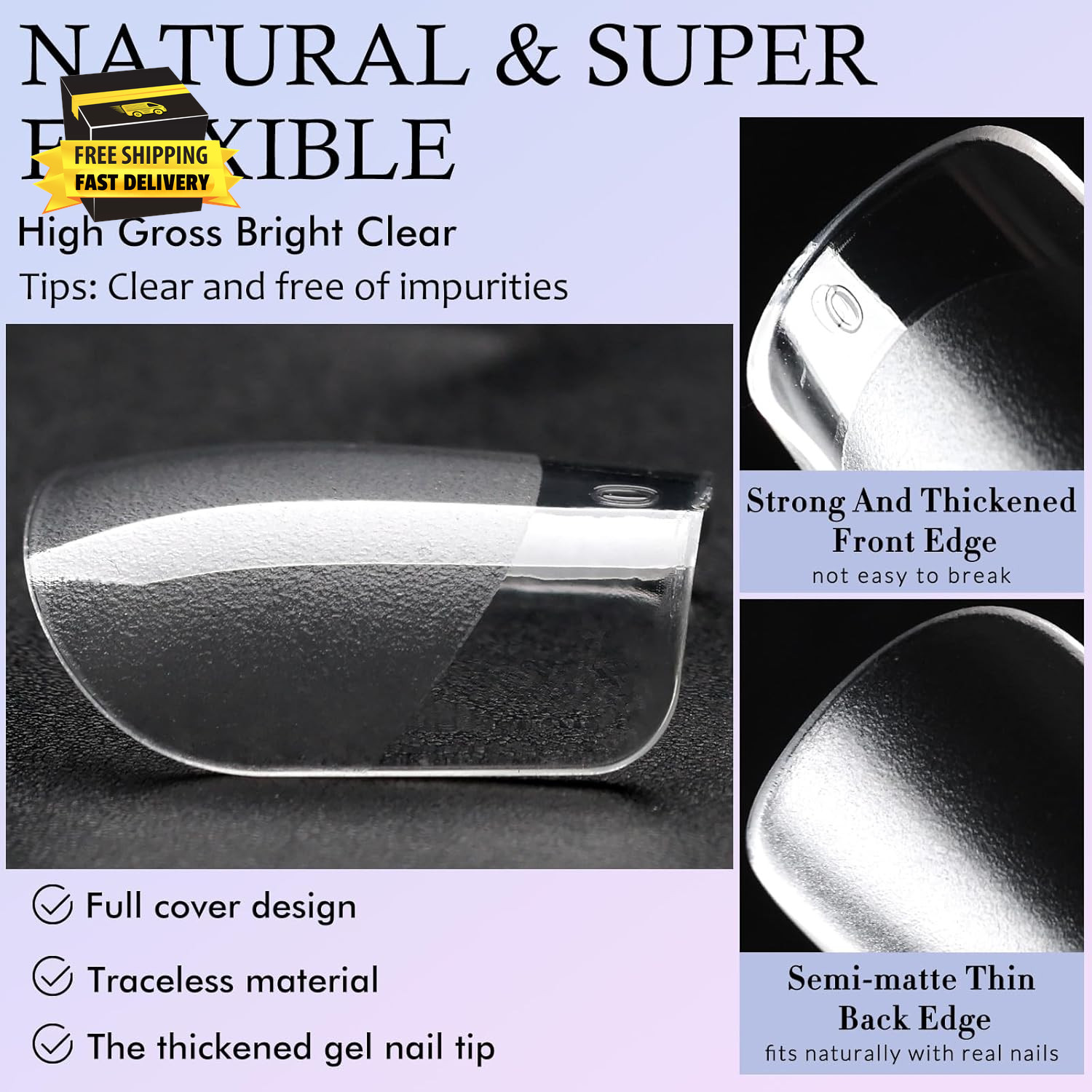 360Pc Extra Short Square Nail Tips, Soft Gel Nail Tip Square Fake Nails Artifici