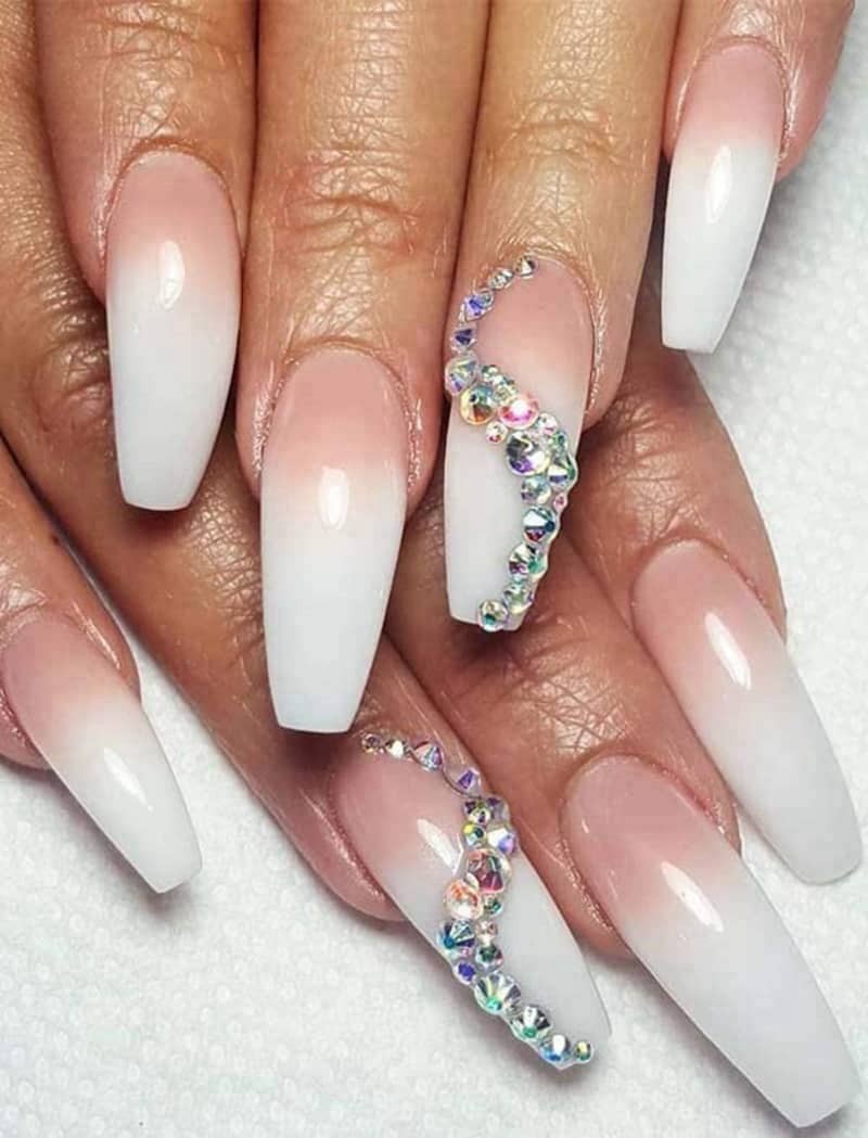 500pcs Long Coffin Ballerina Full Cover False Nail Tips 10 Sizes Acrylic Nails