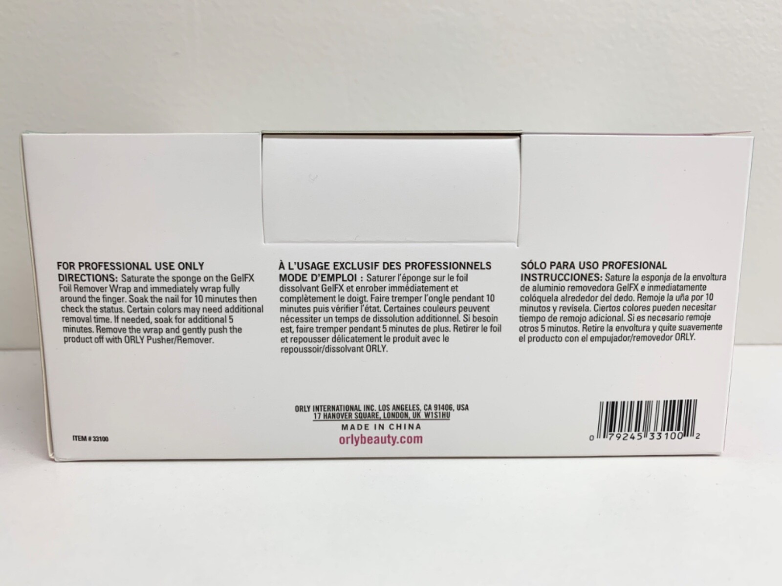 ORLY GELFX Nail – FOIL REMOVER WRAP – 100 Wraps/Pack #33100