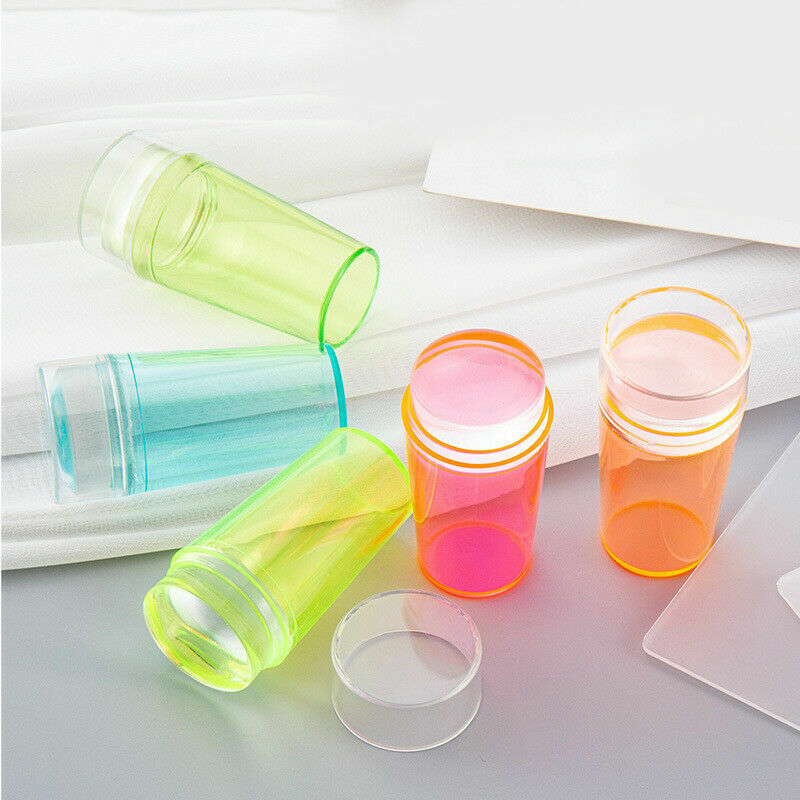 Nail Art Stamp Transparent Silicone Seal Stamper w/Scraper DIY Nail Decorate