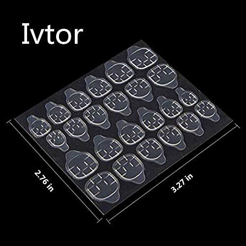 Waterproof Breathable Jelly Double Sided Adhesive Tabs Nail Glue 10 Sheets