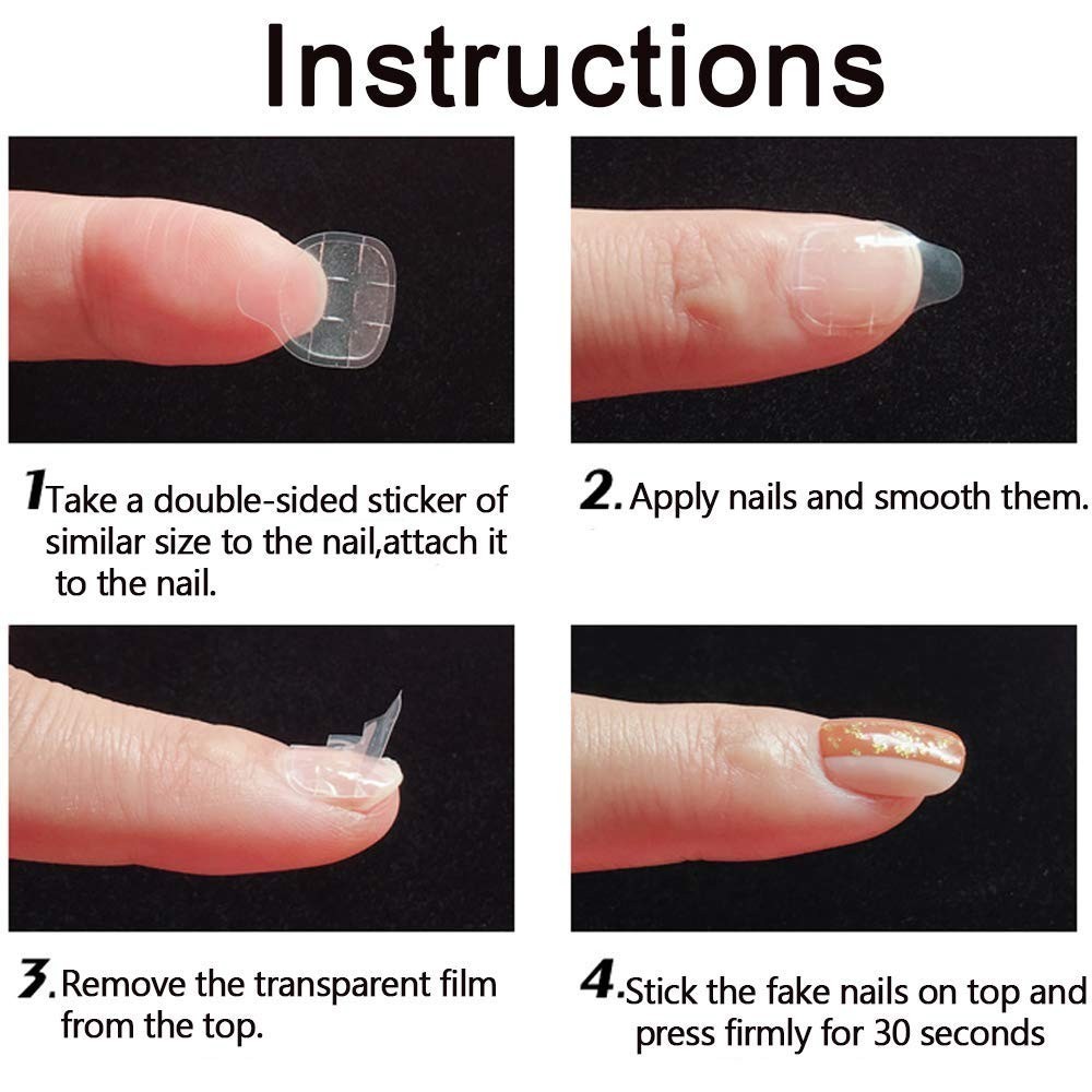20 Sheets of Self-Adhesive Nail Tabs – 480 Pcs Jelly Stickers for Convenient Use