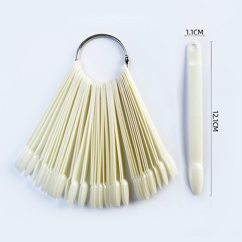 Color Card Nail Tips Display Clear False Nail Tips Fan Palette for Gel Polish
