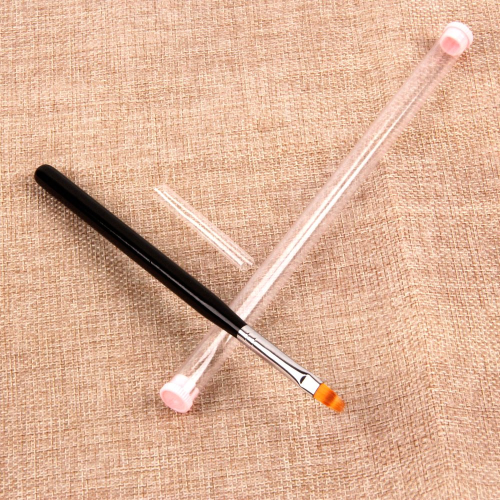 2Pcs Nail Ombre Brush Set, Wood Handle Gradient UV Gel Nail Art Painting Tools