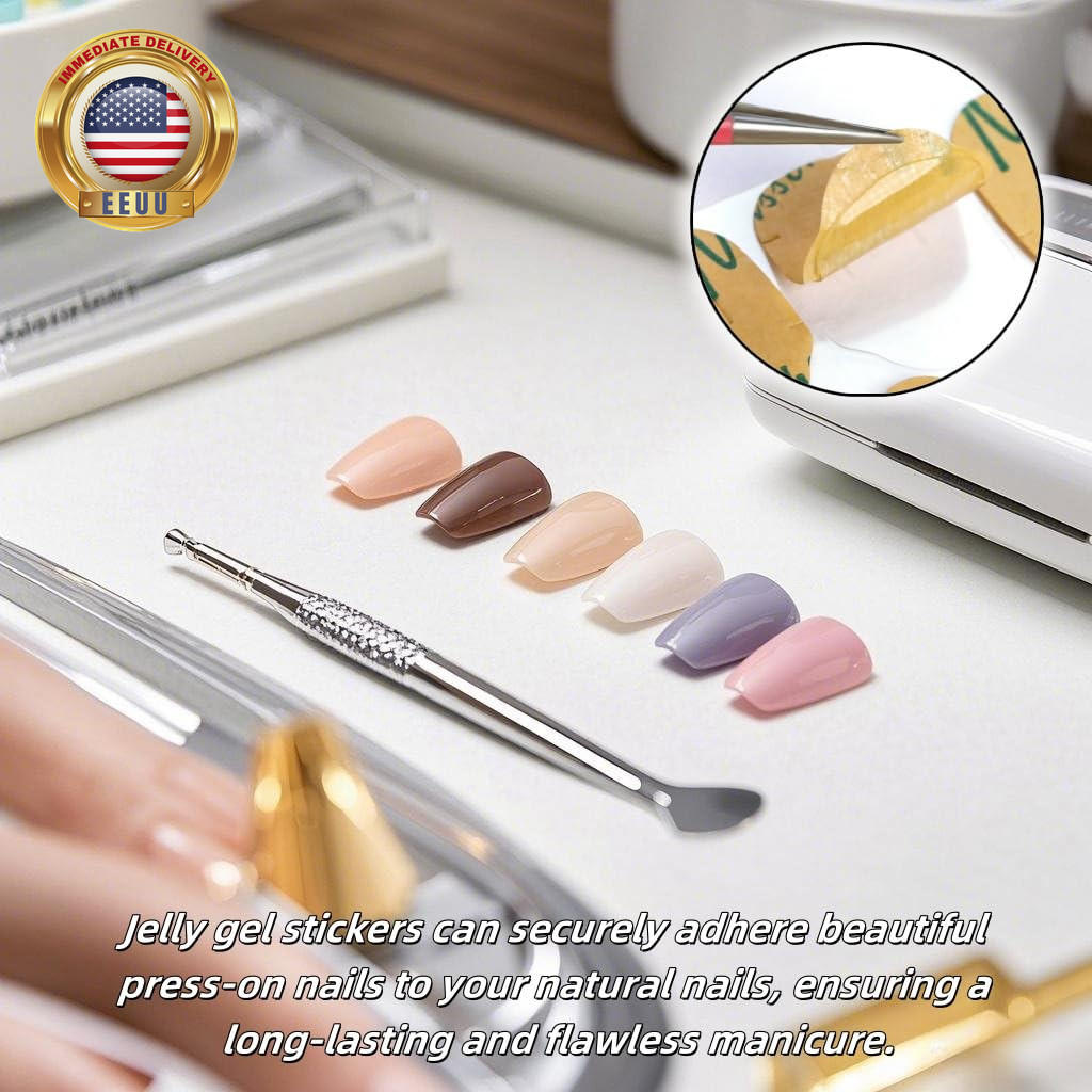 288Pcs Nail Adhesive Tabs for Fake Nails Nail Glue for Press Ons with 0.3Mm Ultr