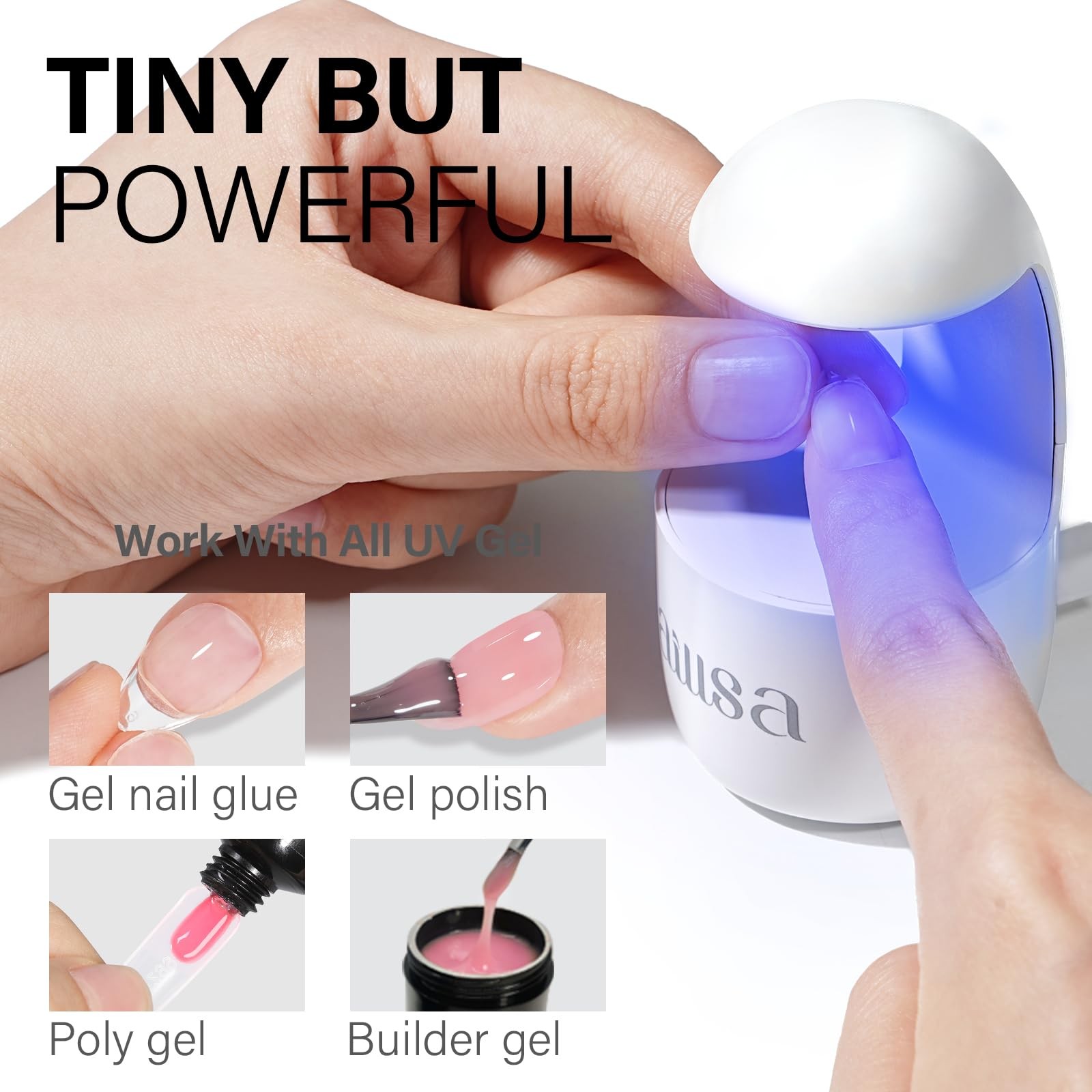 Gel Nail Kit Short Almond Nail Tips 240pcs with 2 In 1 Nail Glue Base Coat an…
