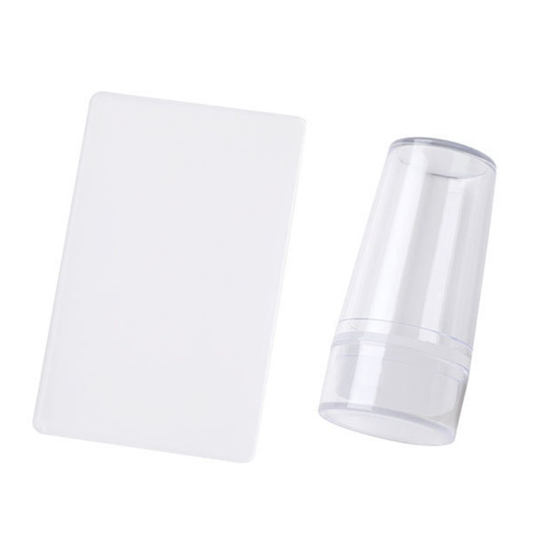 Easy to Clean Silicone Stamps with Scraper for French Nail Fashion Nail Designs