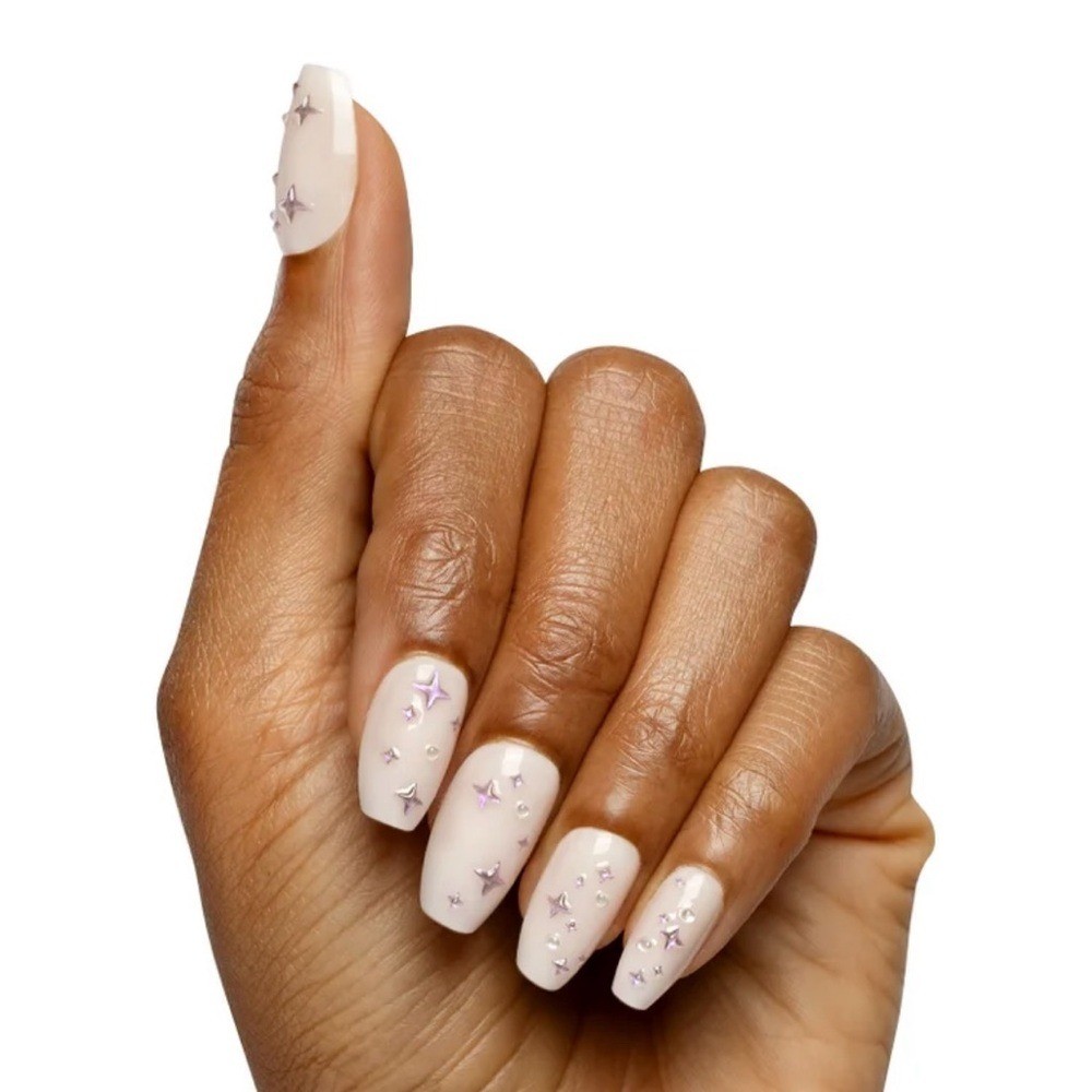 Olive & June Maximalist Instant Mani Press-On Nails – Puffy Sparkles and Pearls