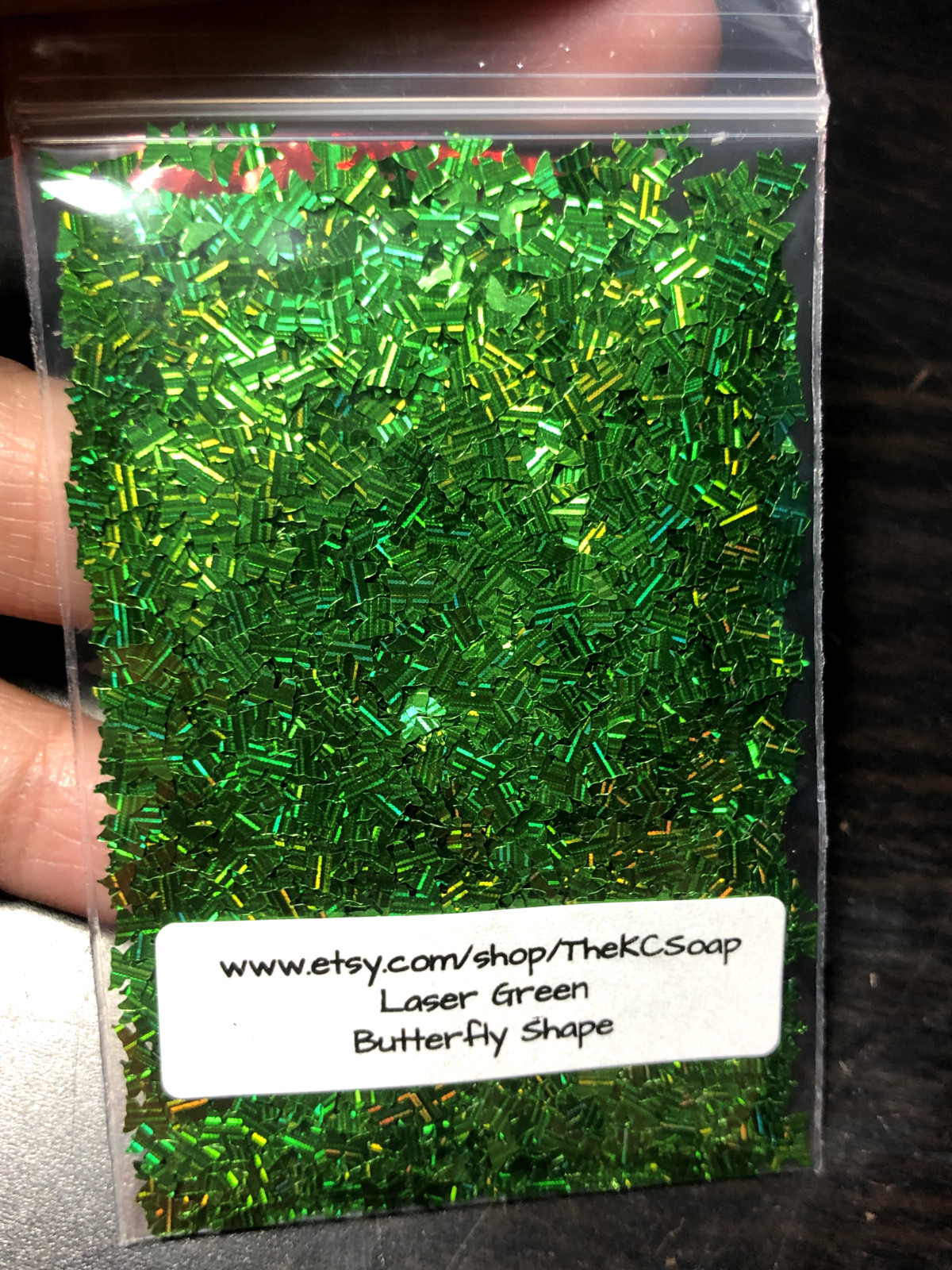 1 TBSP Solvent Resistant LASER GREEN Butterfly Shape Glitter Epoxy US Seller