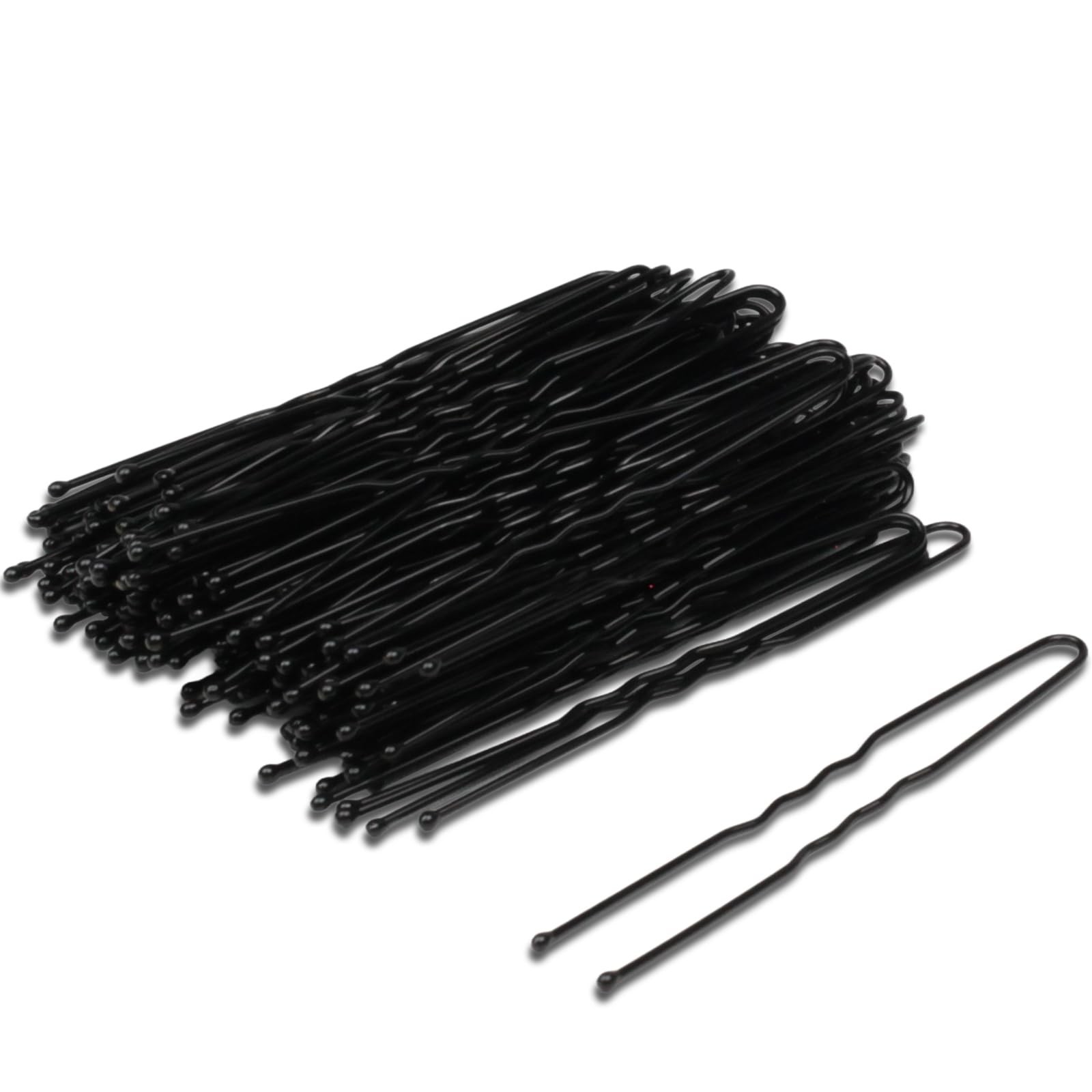 100 Pack Durable U-Shaped Hair Pins for Women’s Thick Hair, Classic Black Sty…